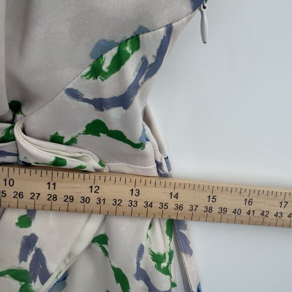 Prabal Gurung x RTR Dress Womens Size 4 Collective Floral Side Ruffle Midi Ivory - Picture 12 of 15